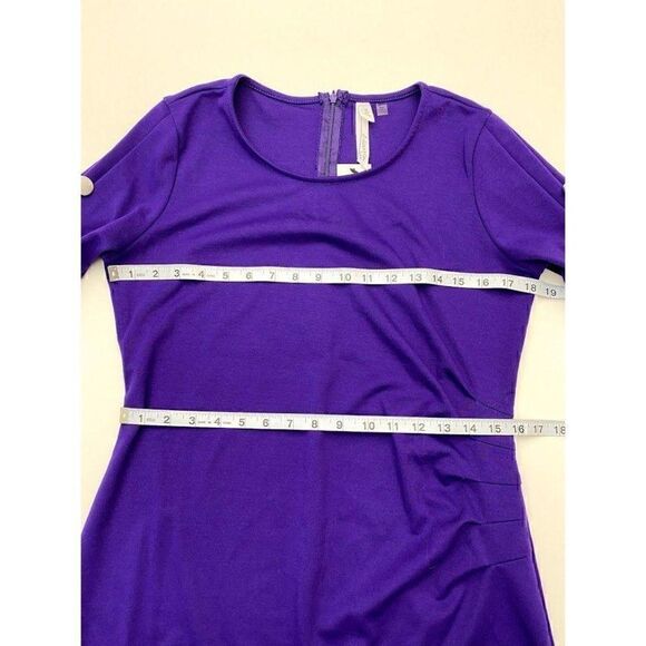 NY Collection Sheath Dress Petite Medium Purple PM Knit NEW - Picture 5 of 11